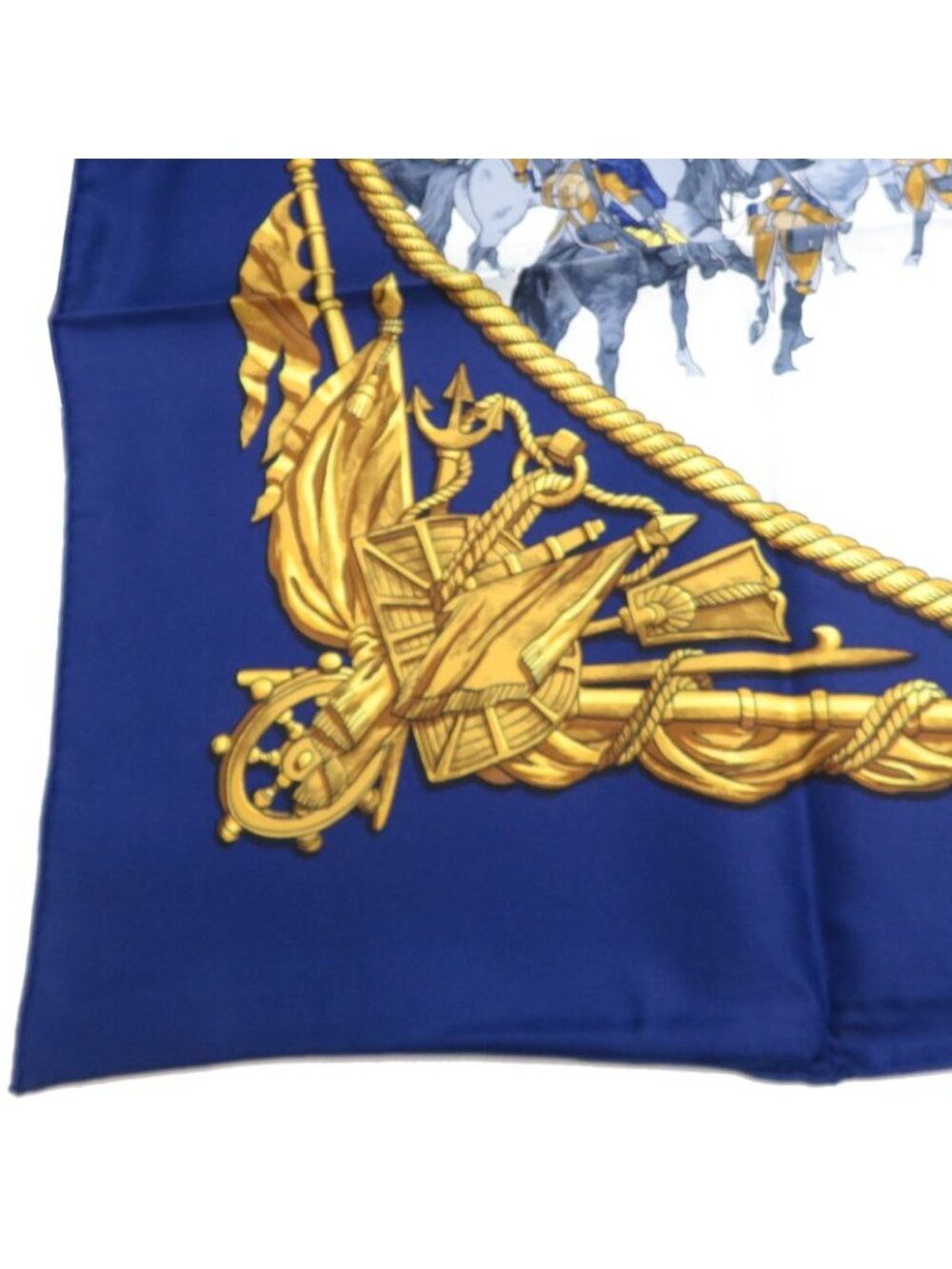 Hermes Scarf Silk Blue - Picture 6 of 9
